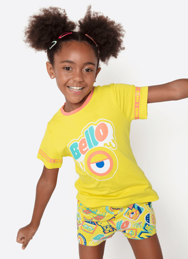 Pijama-Manga-Curta-Viscolycra-Menina-Minions