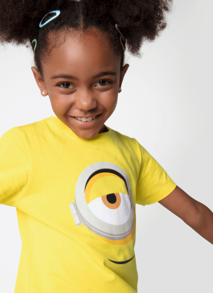 Camisola-Manga-Curta-Algodao-Menina-Minions