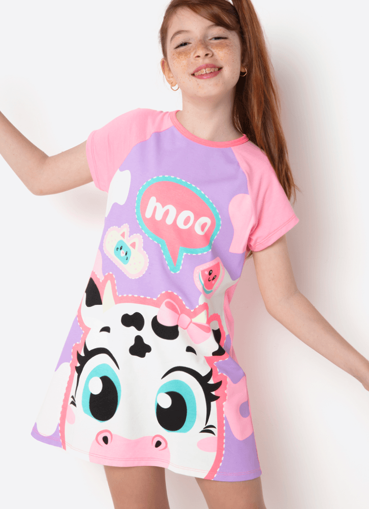 Camisola-Manga-Curta-Viscolycra-Menina-Teen-Vaca-Patches