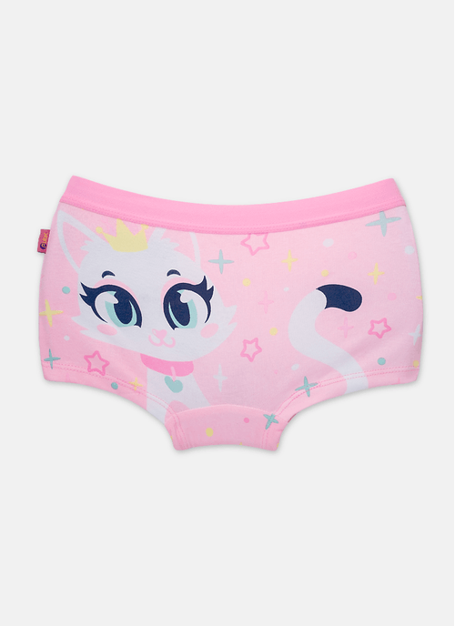 Calcinha BodyShorts Algodão Menina Gata Romântica