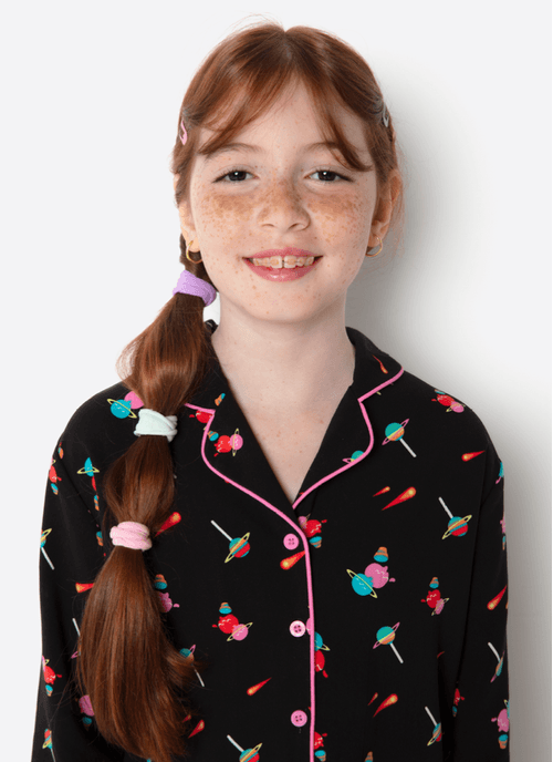 Pijama Manga Longa Viscose Menina Teen Space Food