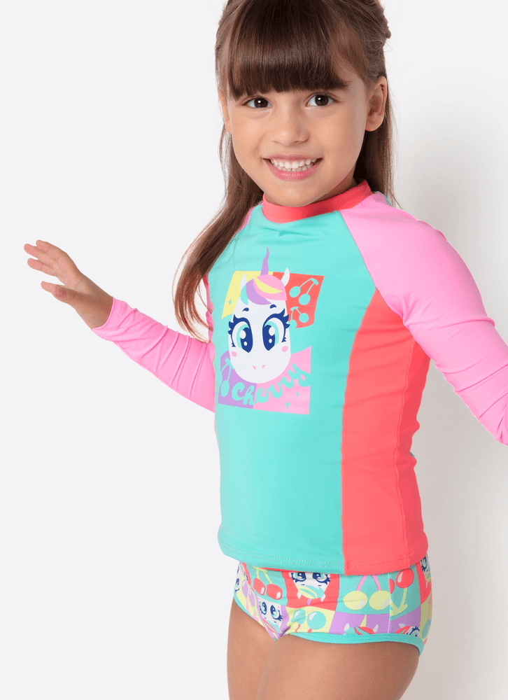 Camiseta-Menina-Com-Protecao-Solar-Unicornio-Cherry