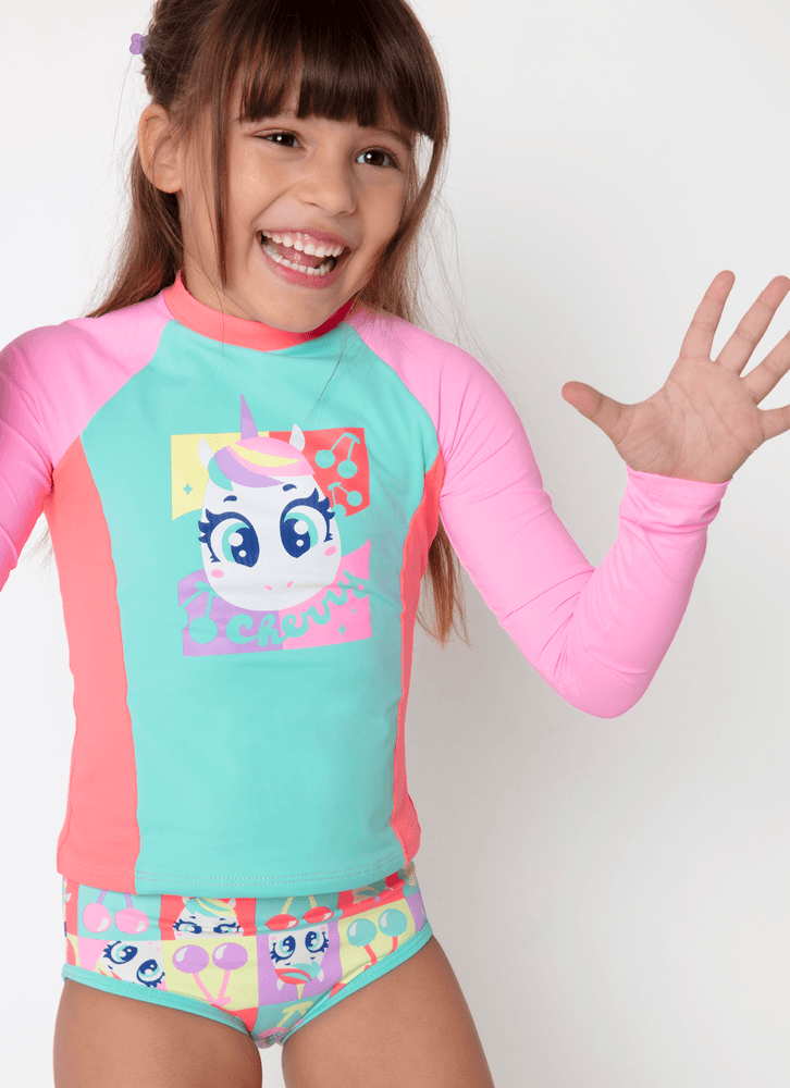 Camiseta-Menina-Com-Protecao-Solar-Unicornio-Cherry