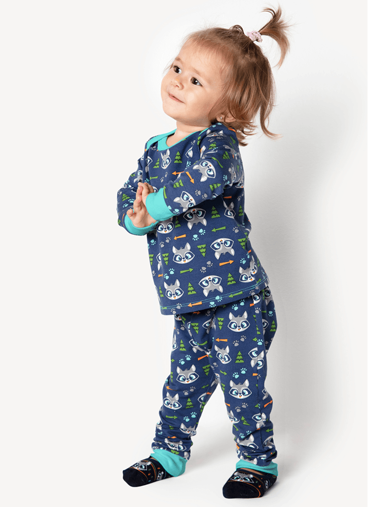 Pijama-Manga-Longa-Bebe-Unissex-Viscolycra-Familia-Guaxinim