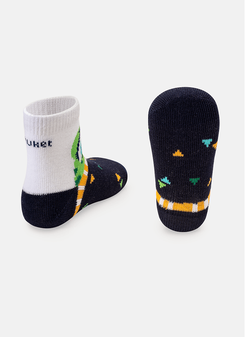 Meia Soquete Bebê Menino Dino