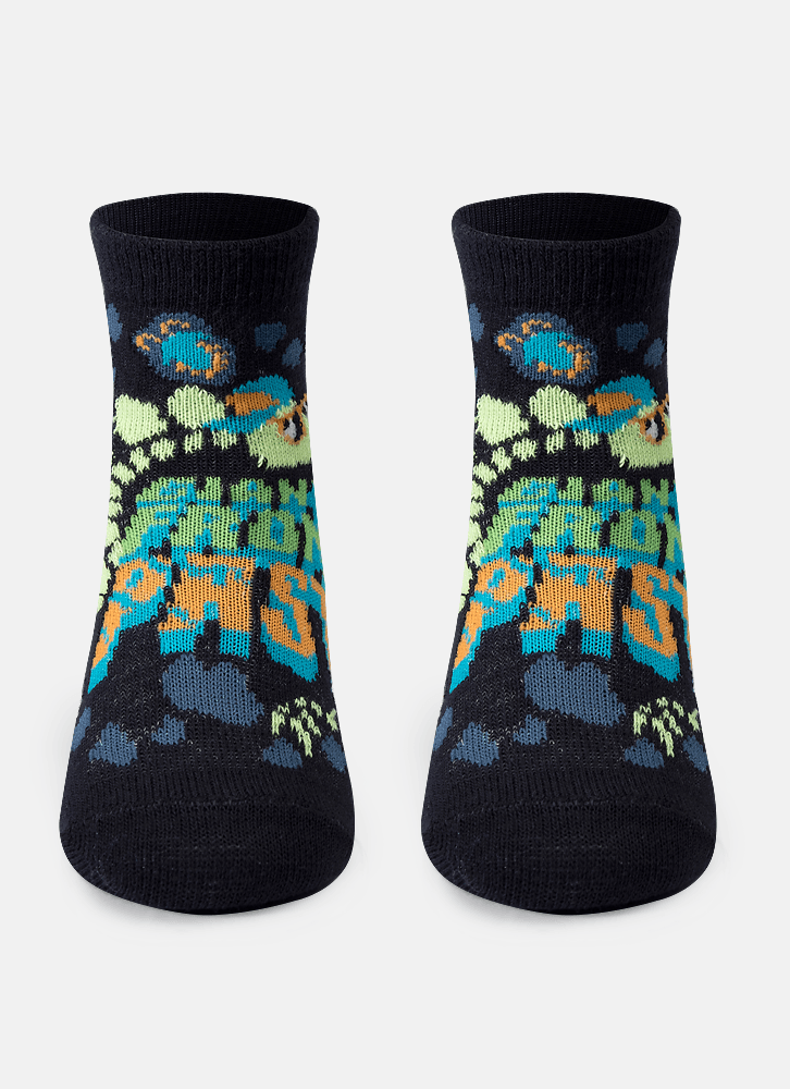 Meia-Soquete-Bebe-Menino-Dinossauro-Fosseis-Brilha-No-Escuro