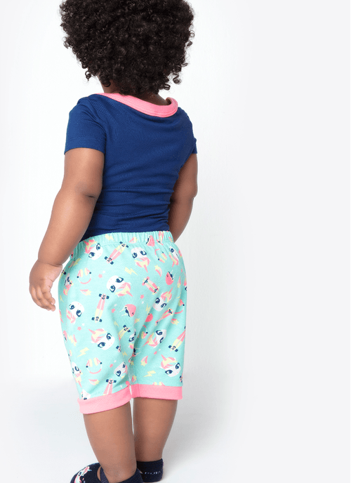 Pijama Manga Curta Bebê Viscolycra Unicórnio Skate