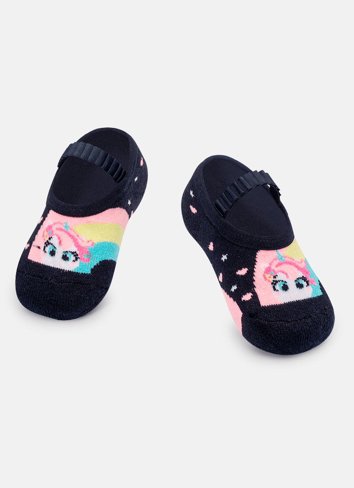 Meia-Sapatilha-Antiderrapante-Bebe-Menina-Unicornio-Colorful