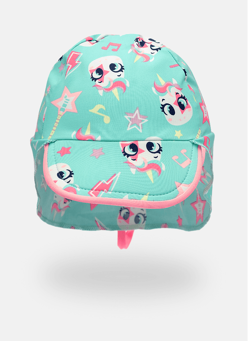 Chapéu com Proteção Solar Menina Bebê Unicórnio Music