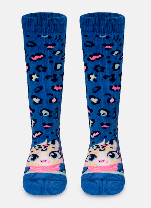 Meia Cano 3/4 Bebê Menina Onça