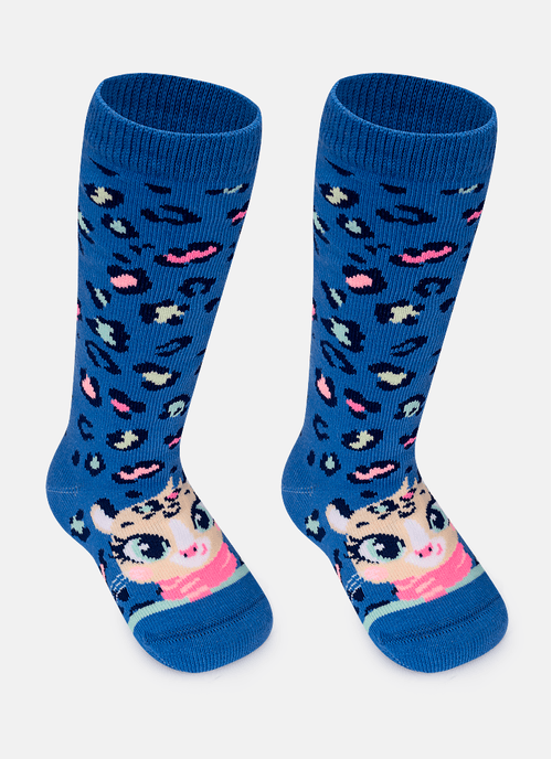 Meia Cano 3/4 Bebê Menina Onça