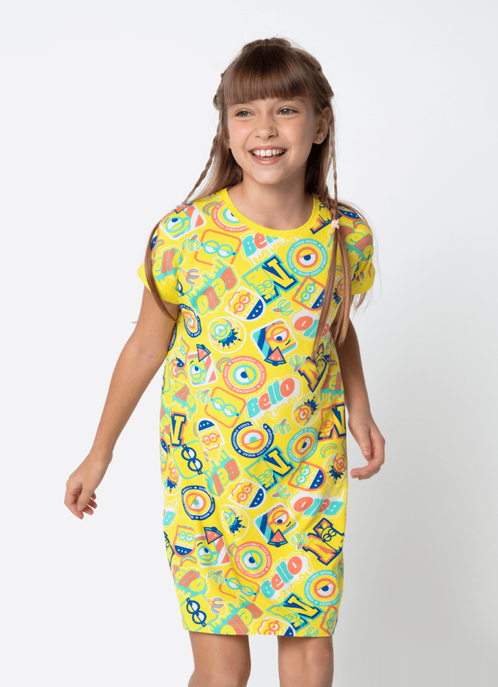 Camisola-Manga-Curta-Viscolycra-Menina-Teen-Minions