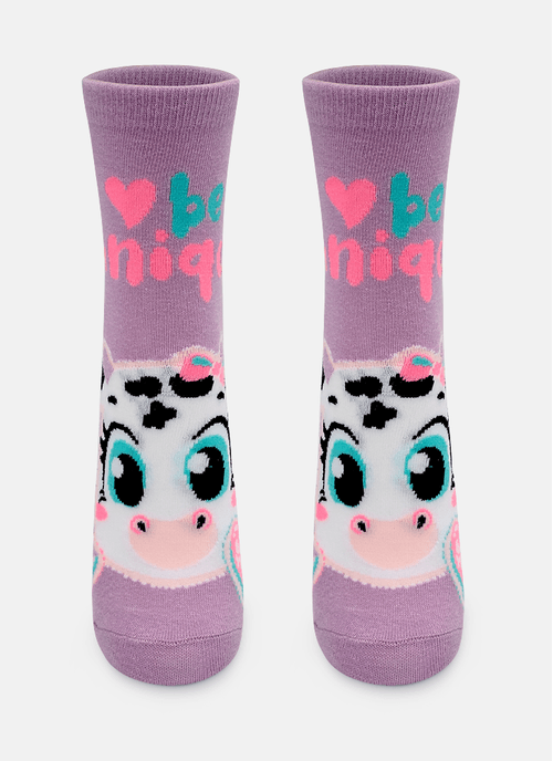 Meia Soquete Feminina Vaca Patches