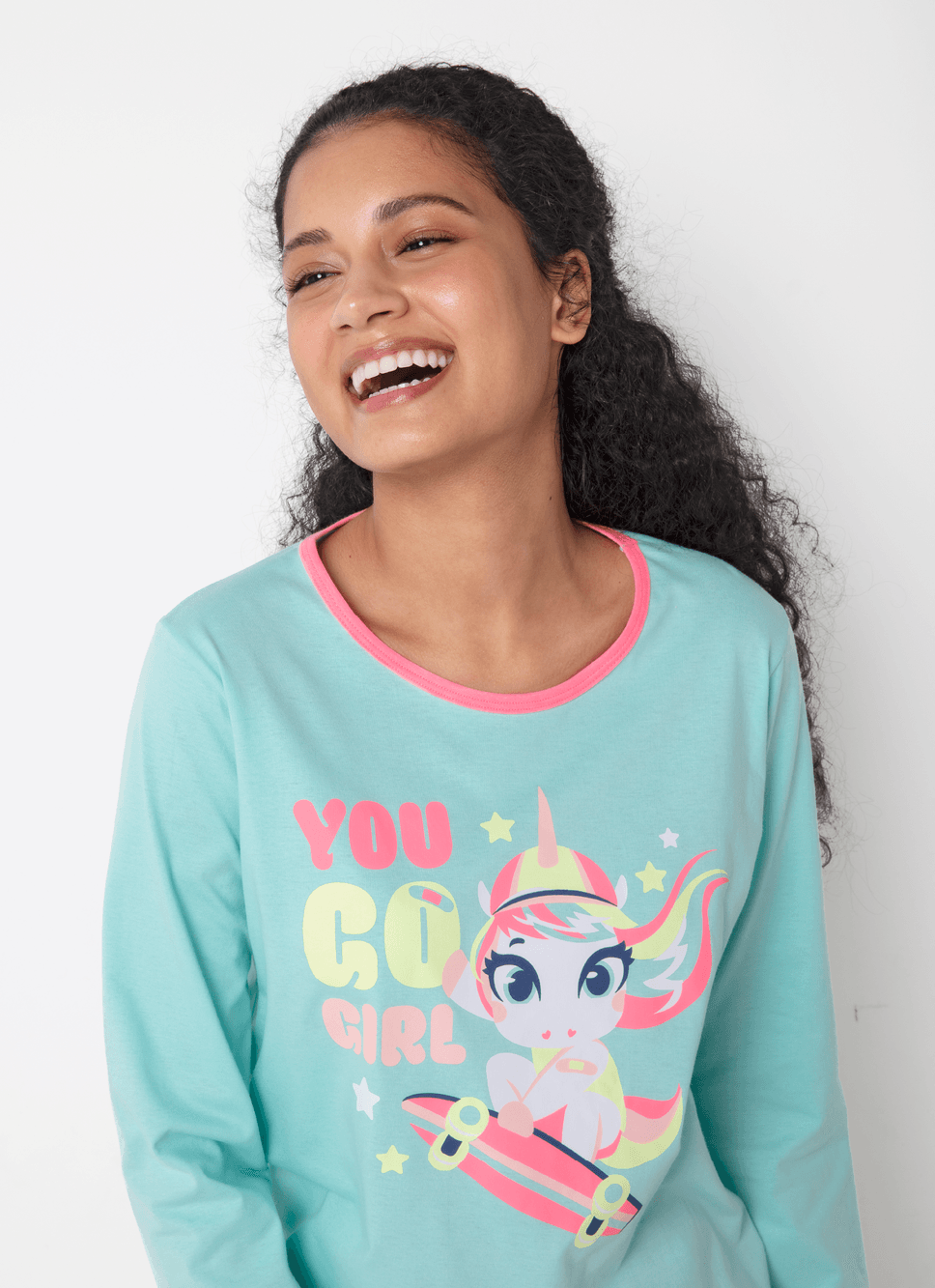 Pijama-Manga-Longa-Algodao-Feminino-Unicornio-Skate