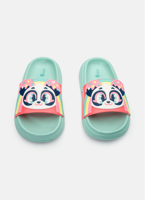 Chinelo Slide Menina Panda Donuts