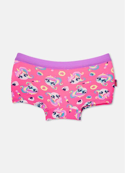 Calcinha BodyShorts Algodão Menina Teen Unicórnio Kawaii