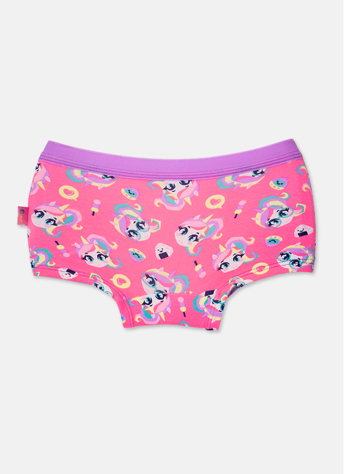 Calcinha BodyShorts Algodão Menina Teen Unicórnio Kawaii