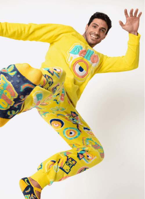 Kit Pai e Filho Pijama Manga Longa Soft Minions