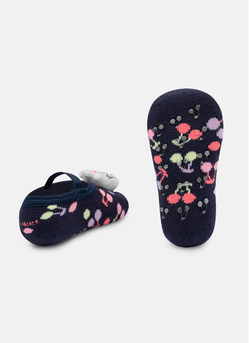 Meia Sapatilha Antiderrapante com LED Bebê Menina Unicórnio Cherry