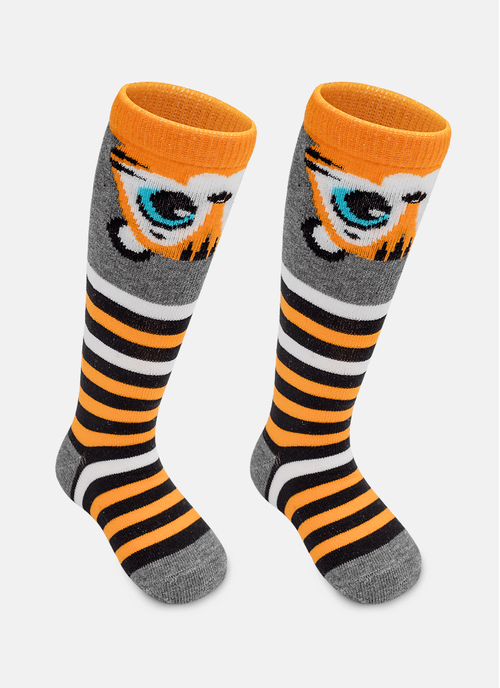 Meia Cano 3/4 Bebê Menino Tigre