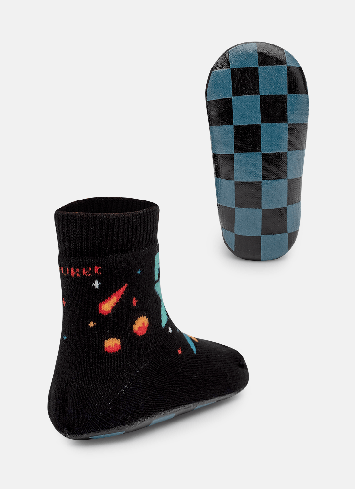 Meia-Soquete-Com-Sola-Emborrachada-Bebe-Menino-Space-Food