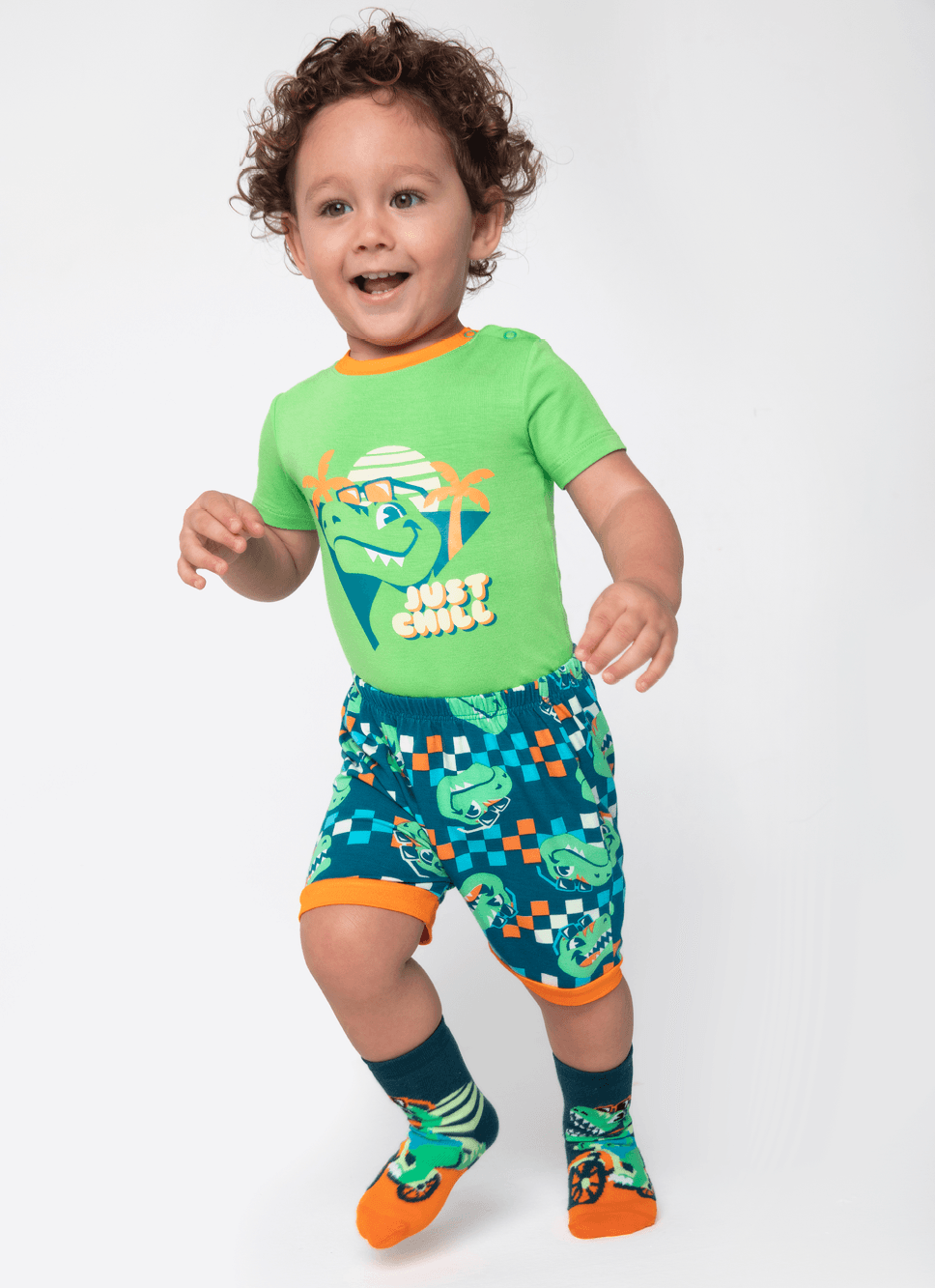 Pijama-Manga-Curta-Viscolycra-Bebe-Menino-Dino-Miami