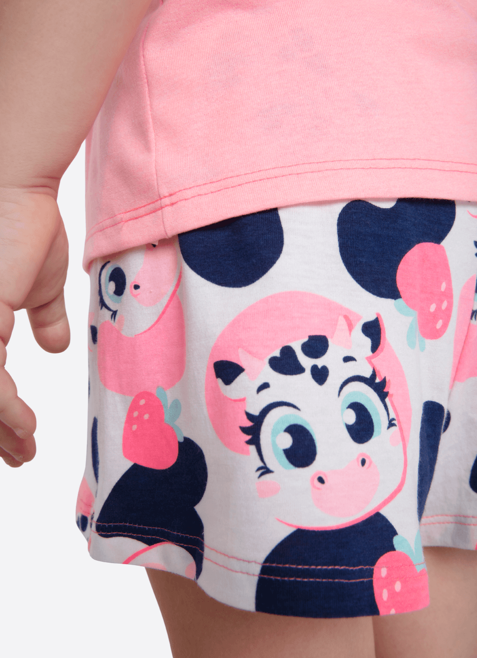 Pijama-Manga-Curta-Algodao-Menina-Vaca-Romantica
