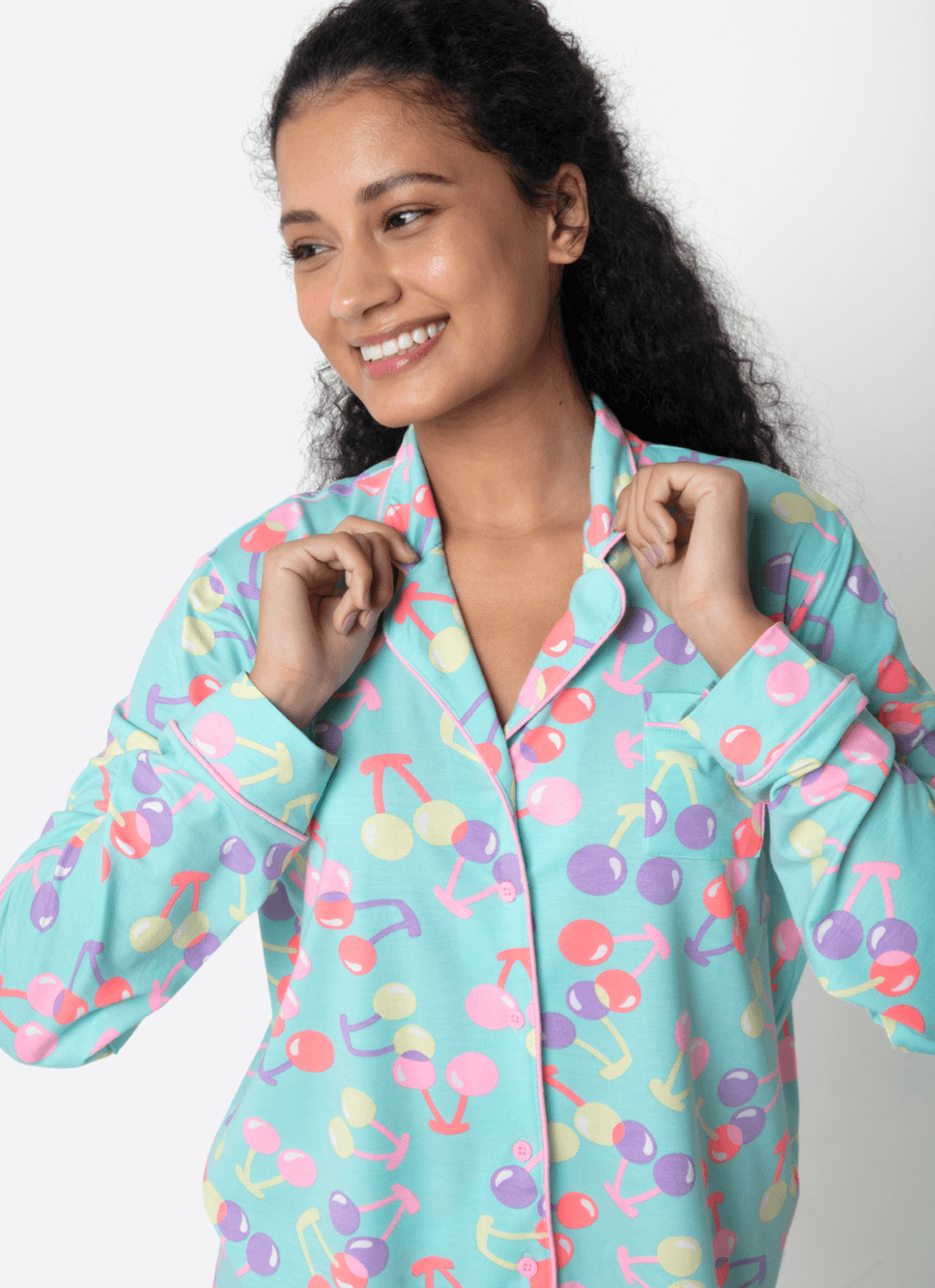 Pijama-Manga-Longa-Viscose-Feminino-Unicornio-Cherry