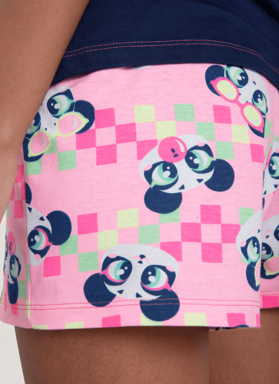 Pijama-Manga-Curta-Algodao-Feminino-Panda-Miami