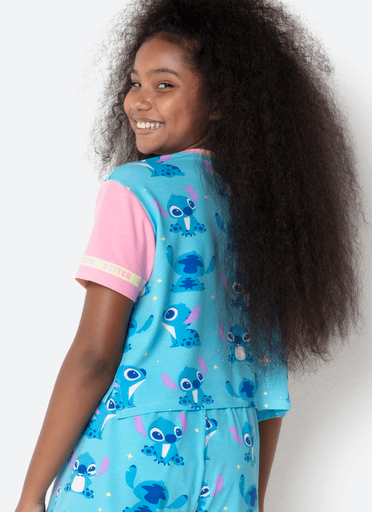 Pijama-Manga-Curta-Viscolycra-Menina-Teen-Stitch