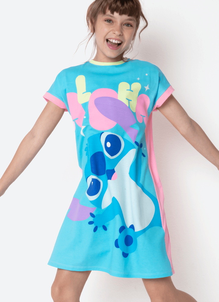 Camisola-Manga-Curta-Viscolycra-Menina-Teen-Stitch