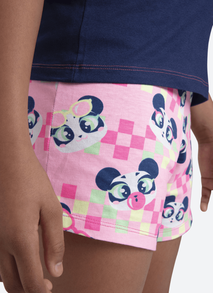 Pijama-Manga-Curta-Algodao-Menina-Teen-Panda-Miami