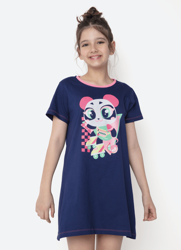 Camisola-Manga-Curta-Algodao-Menina-Teen-Panda-Miami