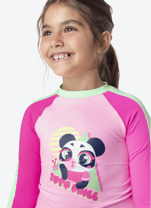 Conjunto Camiseta e Calcinha Menina Panda Miami