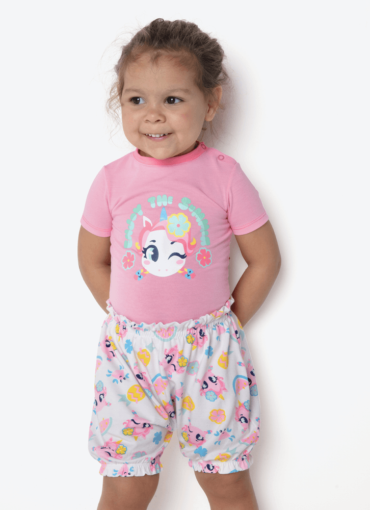 Pijama-Manga-Curta-Viscolycra-Bebe-Menina-Unicornio-Aloha