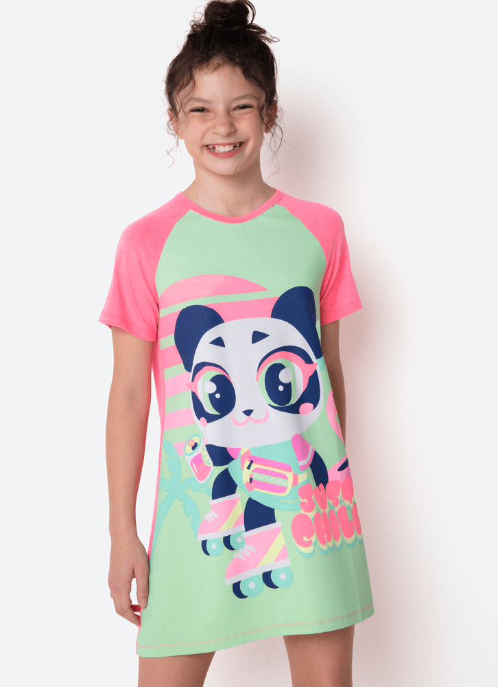 Pijama-Manga-Curta-Viscolycra-Menina-Teen-Panda-Miami