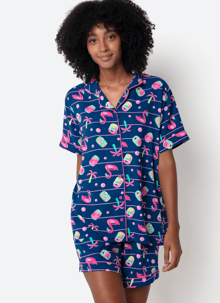 Pijama-Manga-Curta-Viscose-Feminino-Panda-Miami