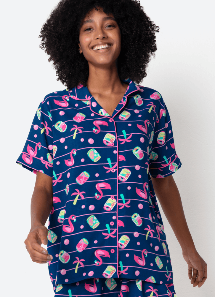 Pijama-Manga-Curta-Viscose-Feminino-Panda-Miami