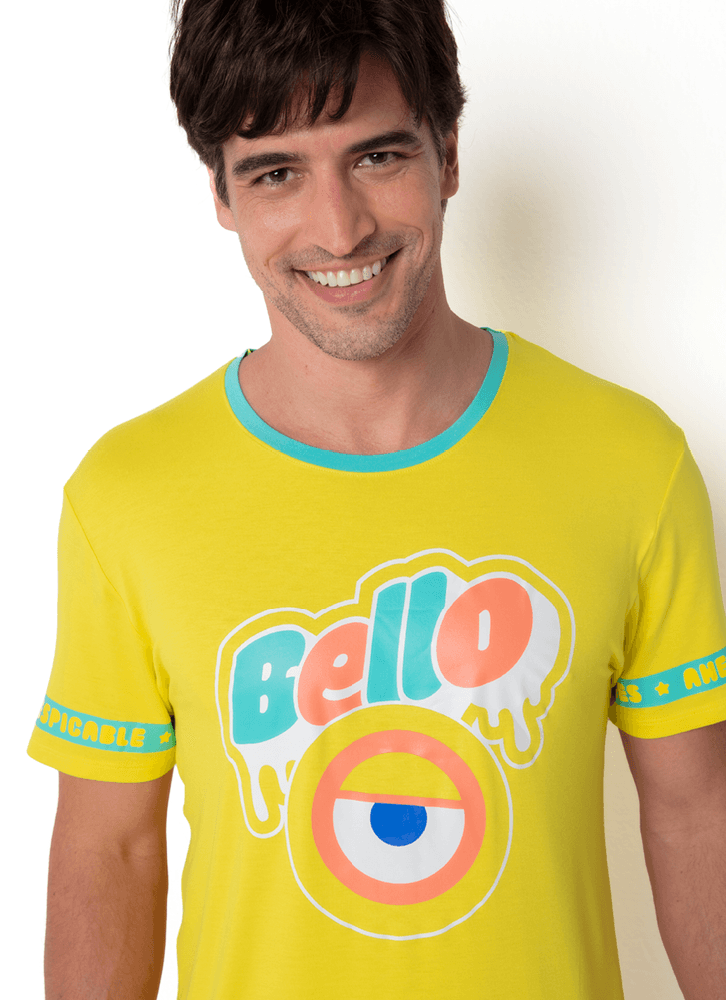 Pijama-Manga-Curta-Viscolycra-Masculino-Minions