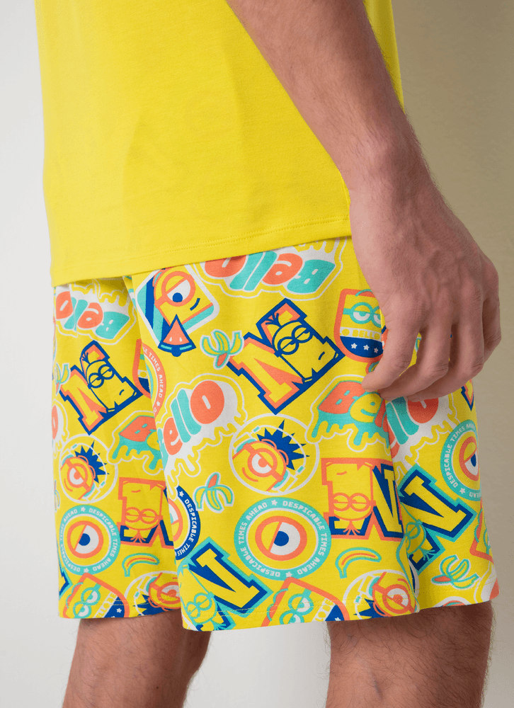 Pijama-Manga-Curta-Viscolycra-Masculino-Minions