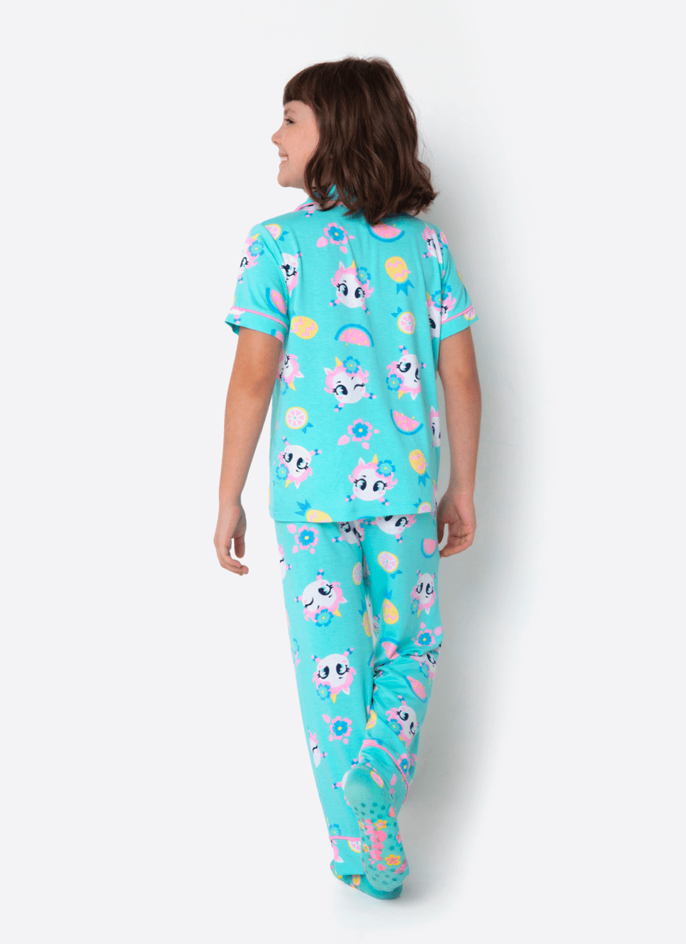 Pijama-Manga-Curta-Viscolycra-Menina-Unicornio-Aloha