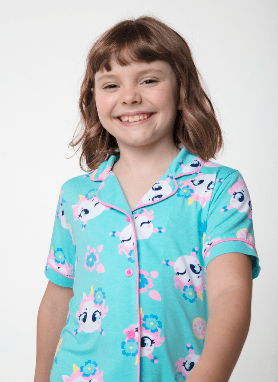 Pijama-Manga-Curta-Viscolycra-Menina-Unicornio-Aloha