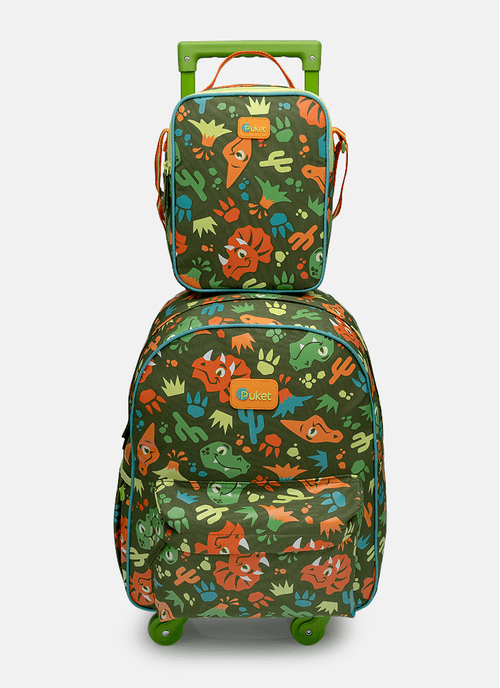 Kit Mochila + Lancheira Dino Trio