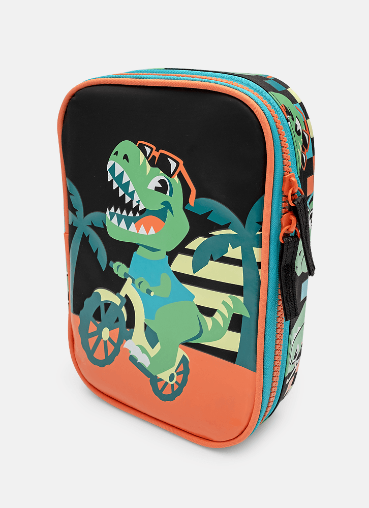 Kit-Mochila-com-Rodinha-Lancheira-e-Estojo--Dino-Miami