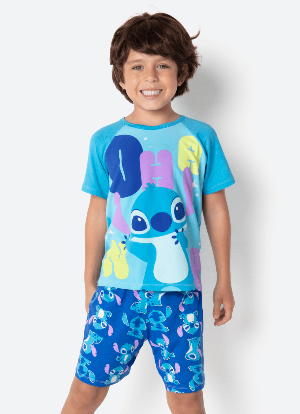 Pijama-Manga-Curta-Viscolycra-Menino-Stitch