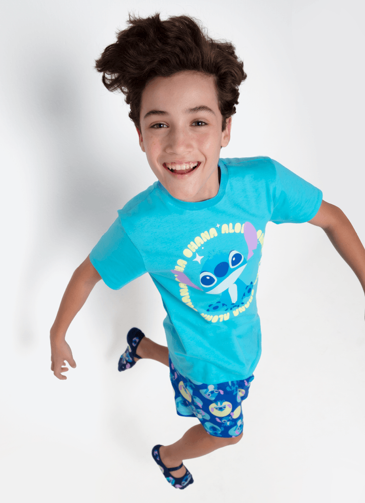 Pijama-Manga-Curta-Algodao-Menino-Teen-Stitch