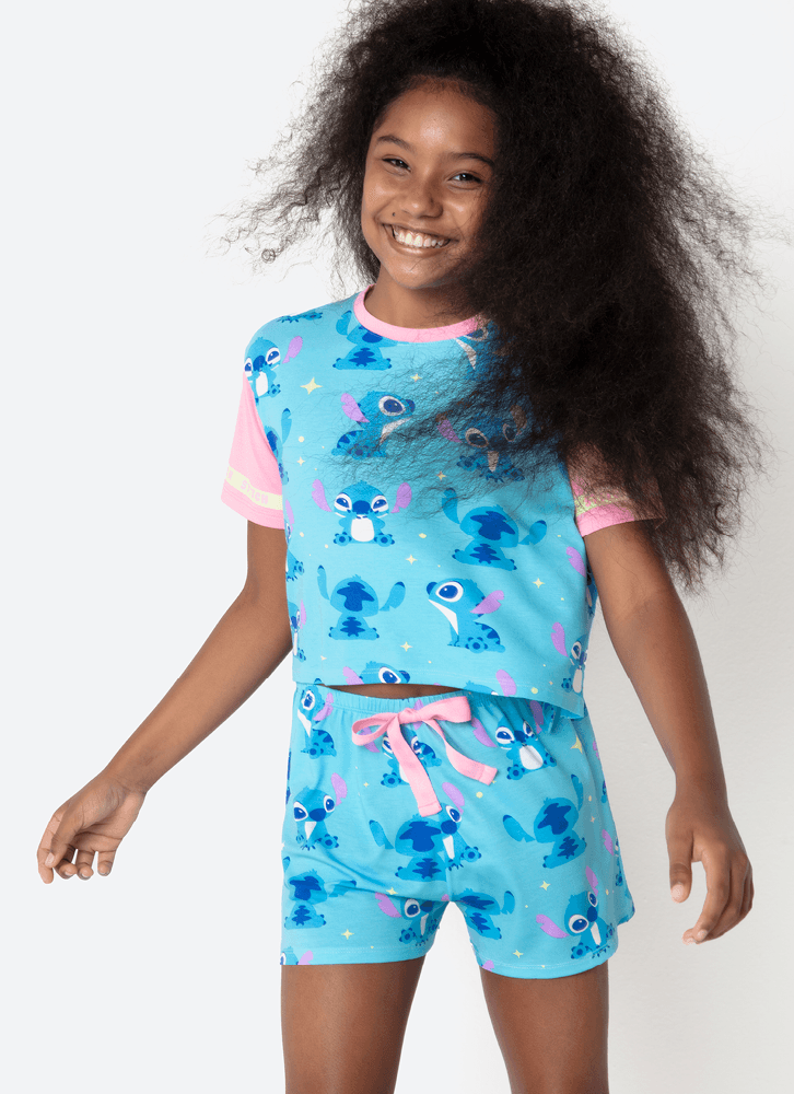 Pijama-Manga-Curta-Viscolycra-Menina-Teen-Stitch