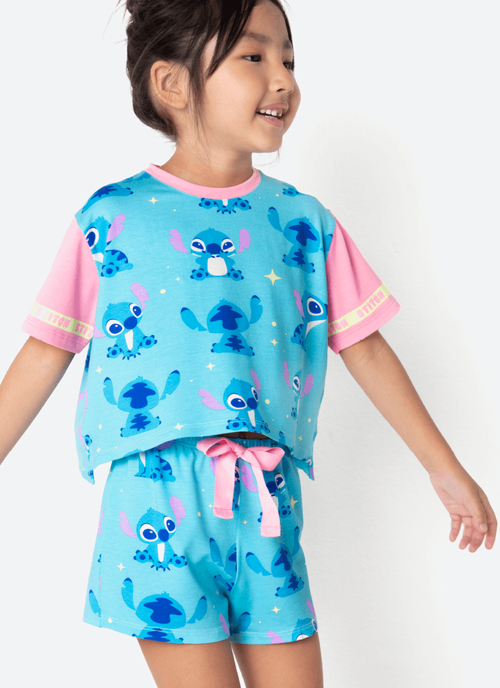 Pijama-Manga-Curta-Viscolycra-Menina-Stitch