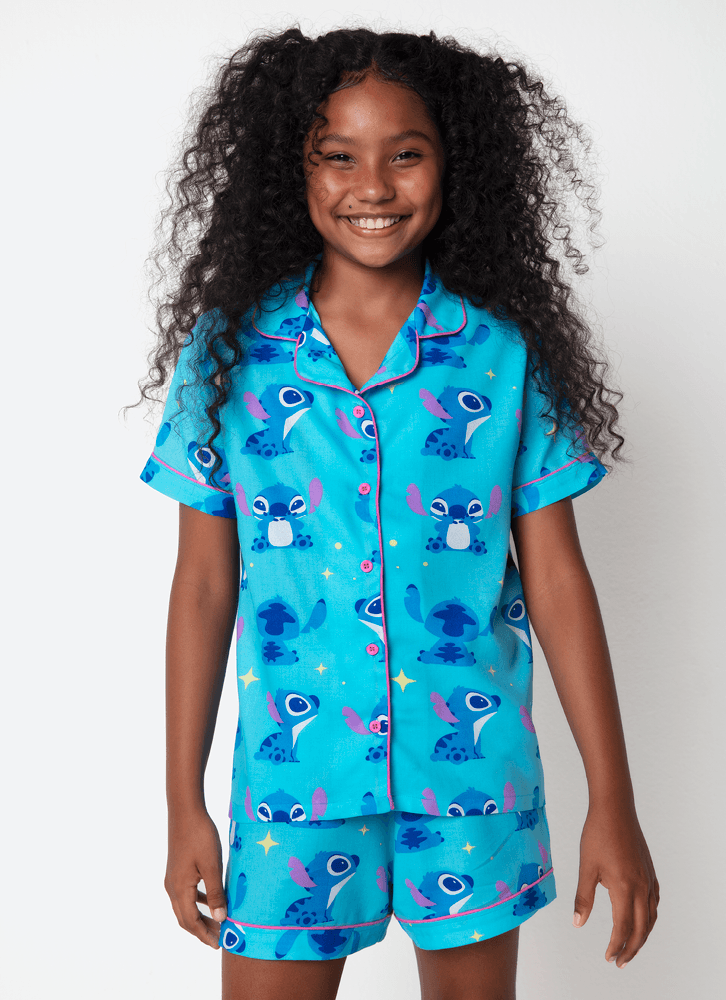 Pijama-Manga-Curta-Viscose-Menina-Teen-Stitch