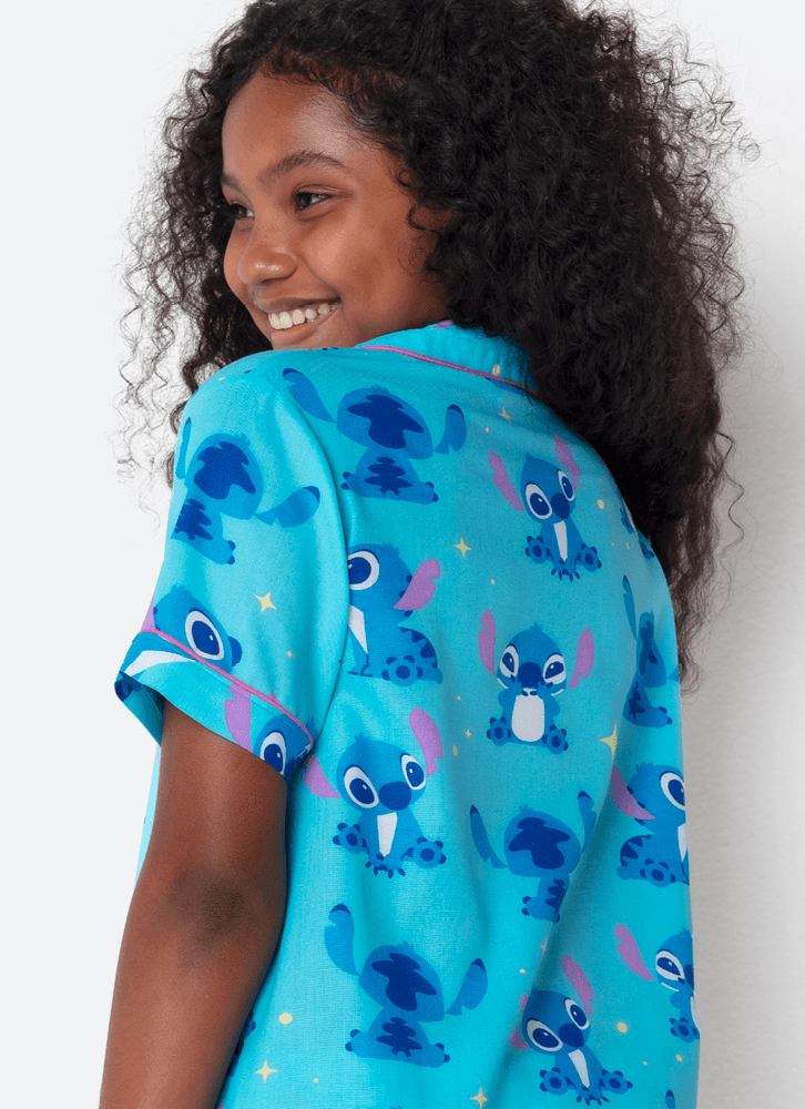 Pijama-Manga-Curta-Viscose-Menina-Teen-Stitch